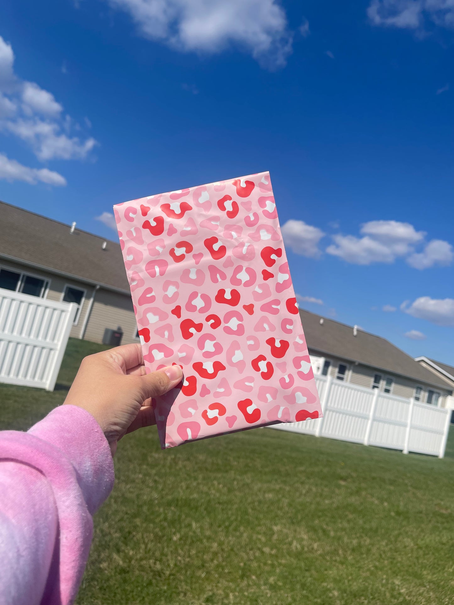 6x9 Pink Cheetah Poly Mailer
