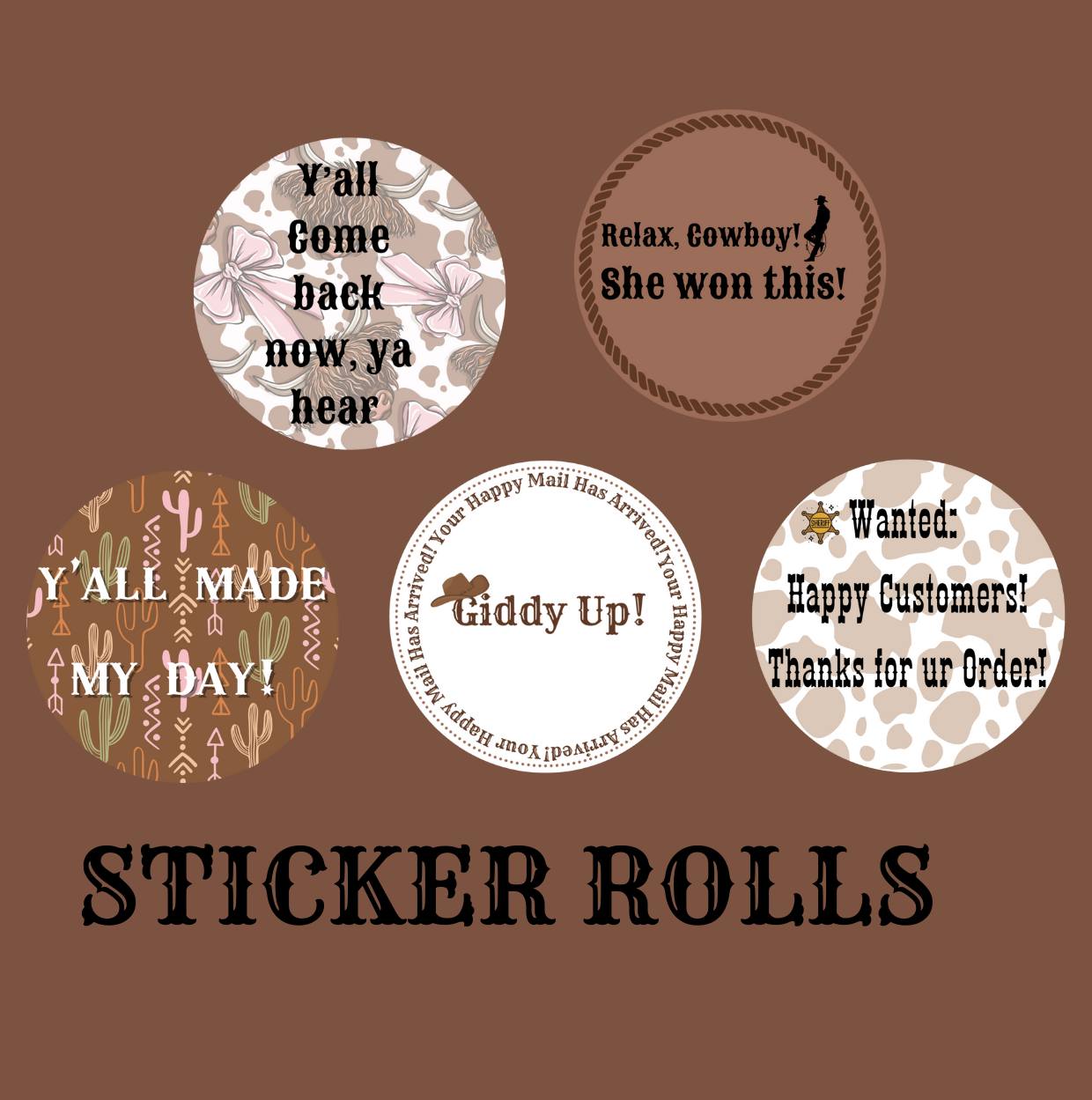 Saddle Up Sticker Roll
