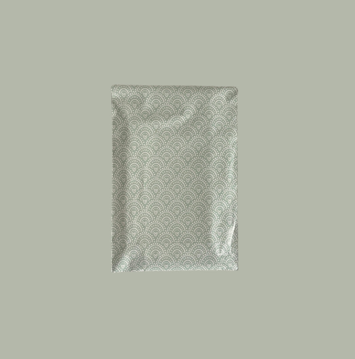 6x9 Green Hearts Poly Mailer