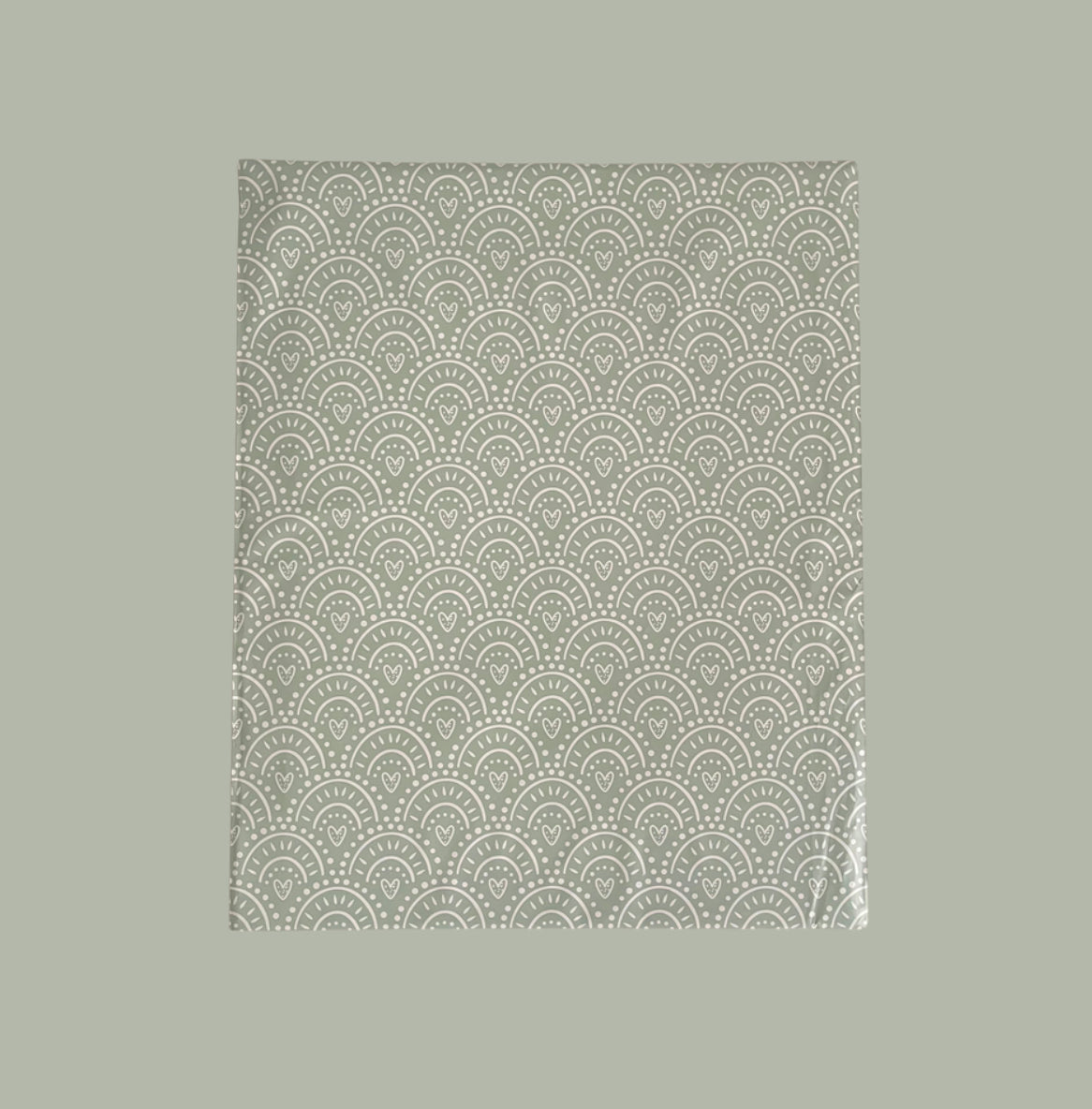 14x17 Green Hearts Poly Mailer
