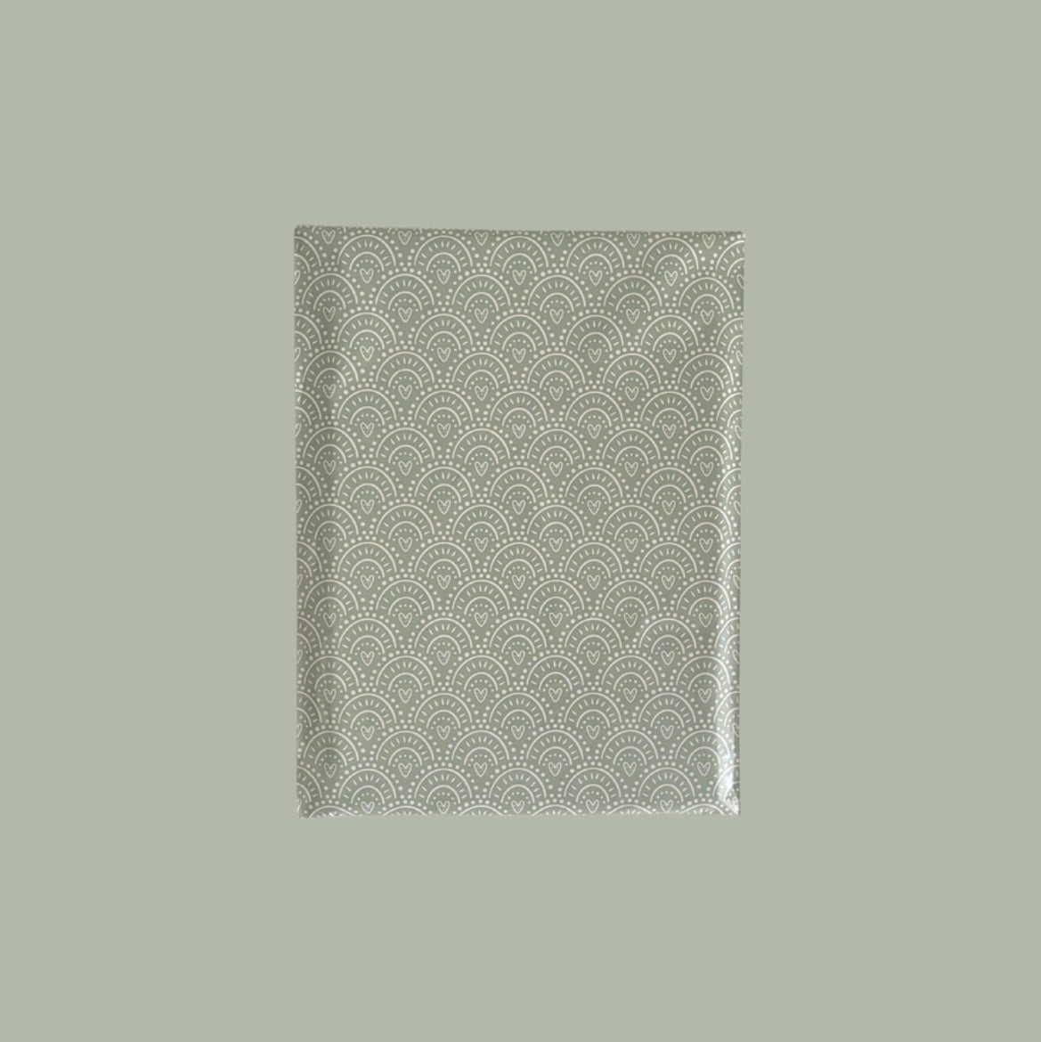 10x13 Green Hearts Poly Mailer