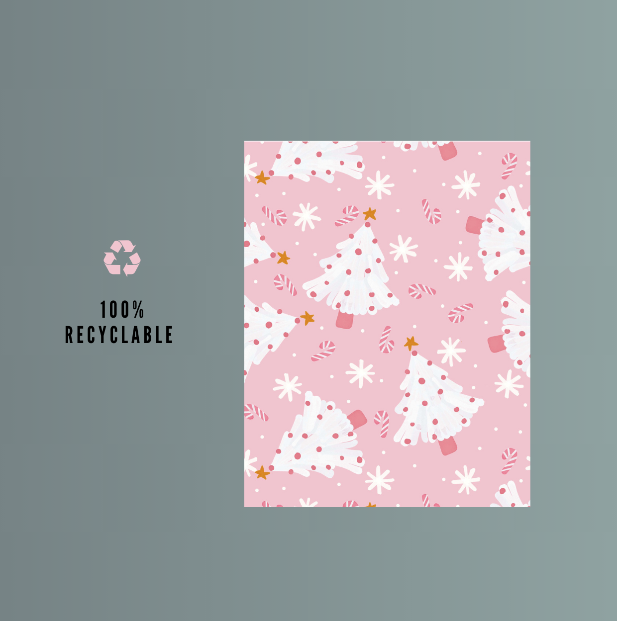 10x13 Pink Christmas Poly Mailer