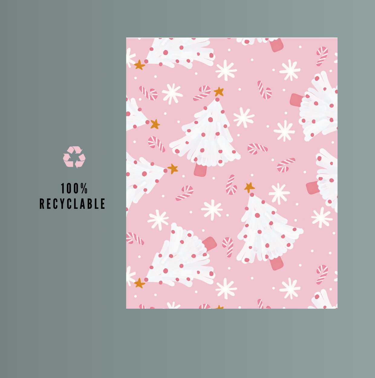 14x17 Pink Christmas Poly Mailer