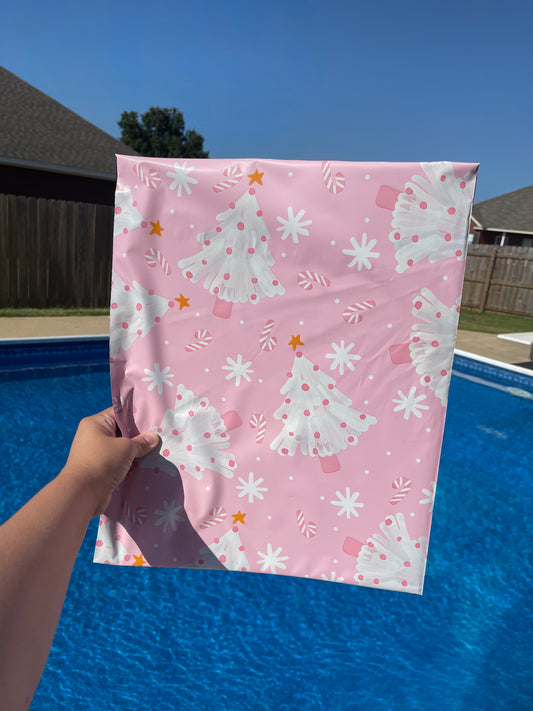 14x17 Pink Christmas Poly Mailer