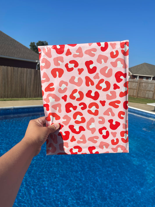 10x13 Pink Cheetah Poly Mailer