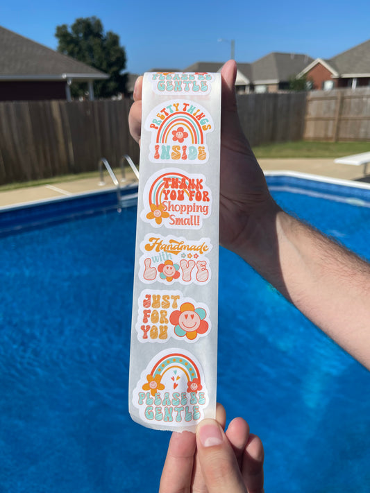 Groovy Gratitude Sticker Roll