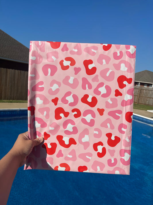 14x17 Pink Cheetah Poly Mailer