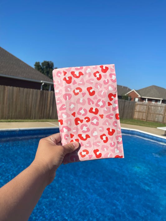 6x9 Pink Cheetah Poly Mailer