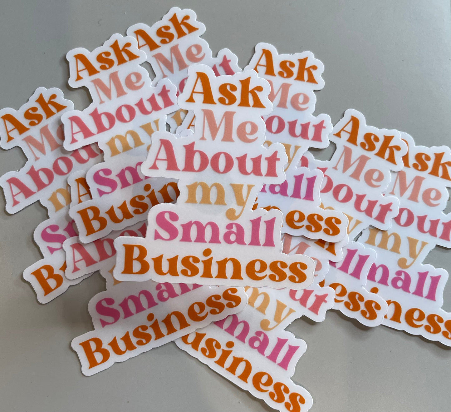 CLEAR Ask me about my small business sticker